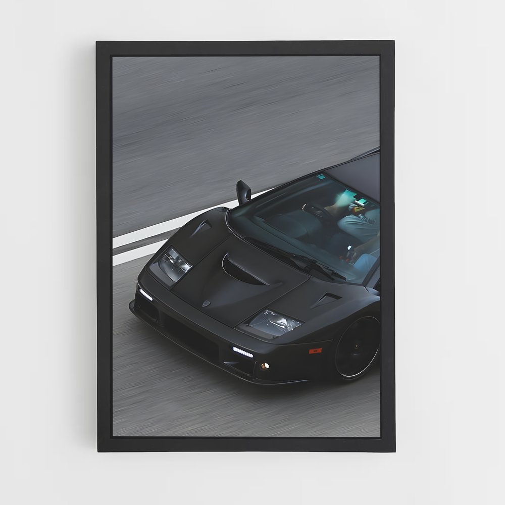 Poster L'Agonie du Noir – affiche Lamborghini (vue 2)